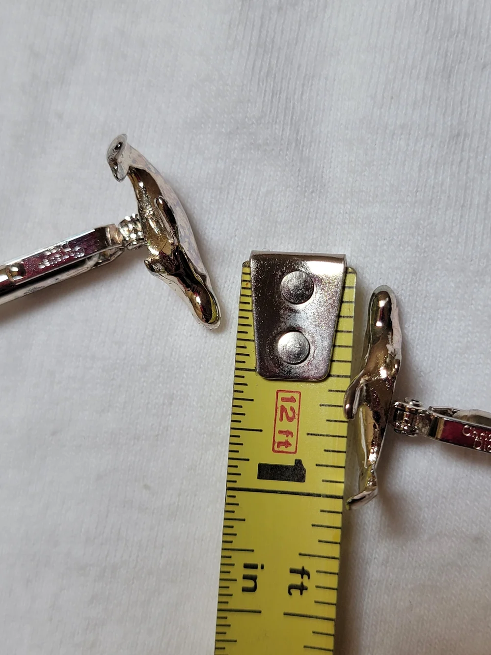 Vintage Christian Dior Silver Tone Whale Cufflinks